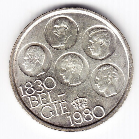 1980 Belgium Silver Commemorative 500 Francs Coin (b269) - Picture 2 of 2